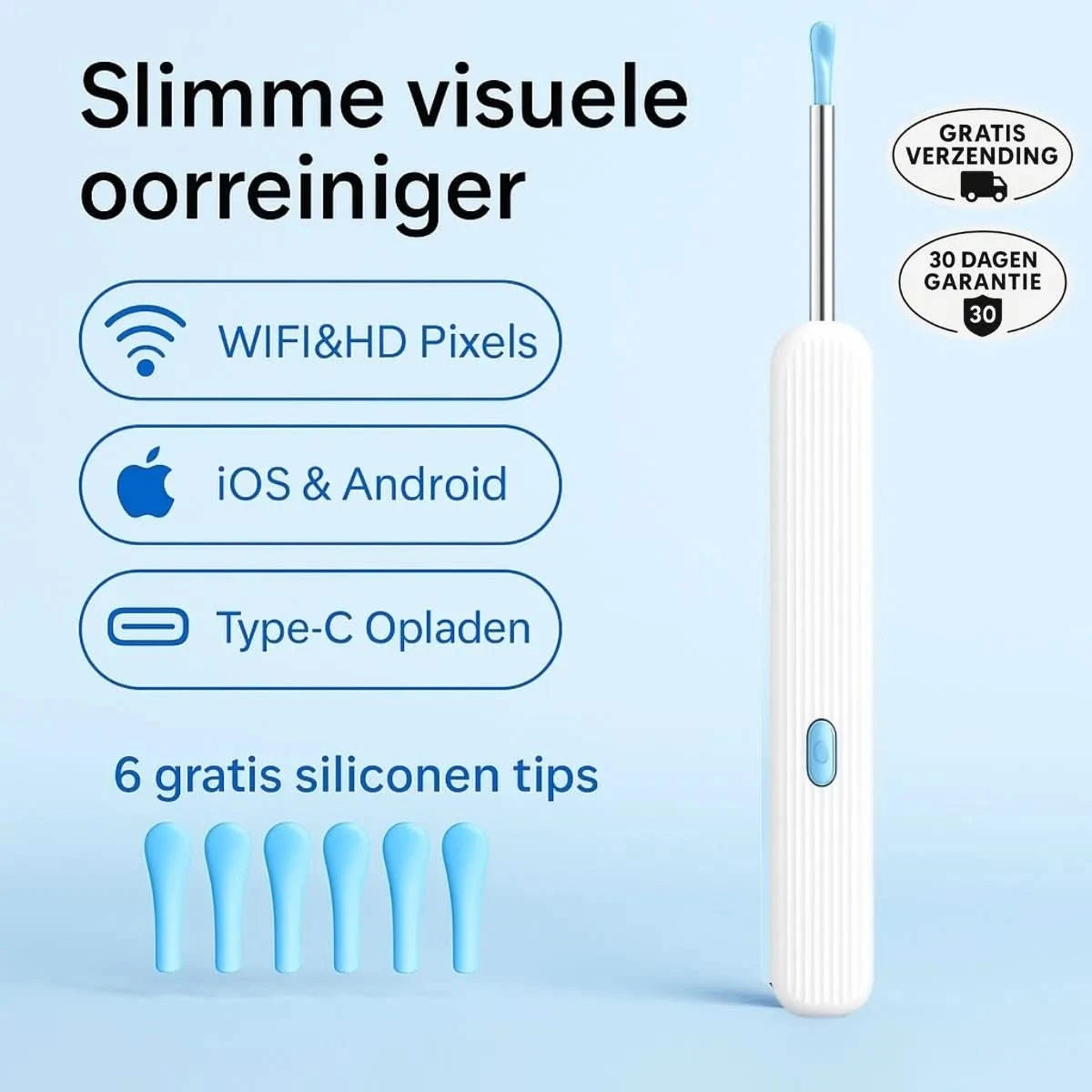 OorCam™ Visuele Oorreiniger – Volledige Set