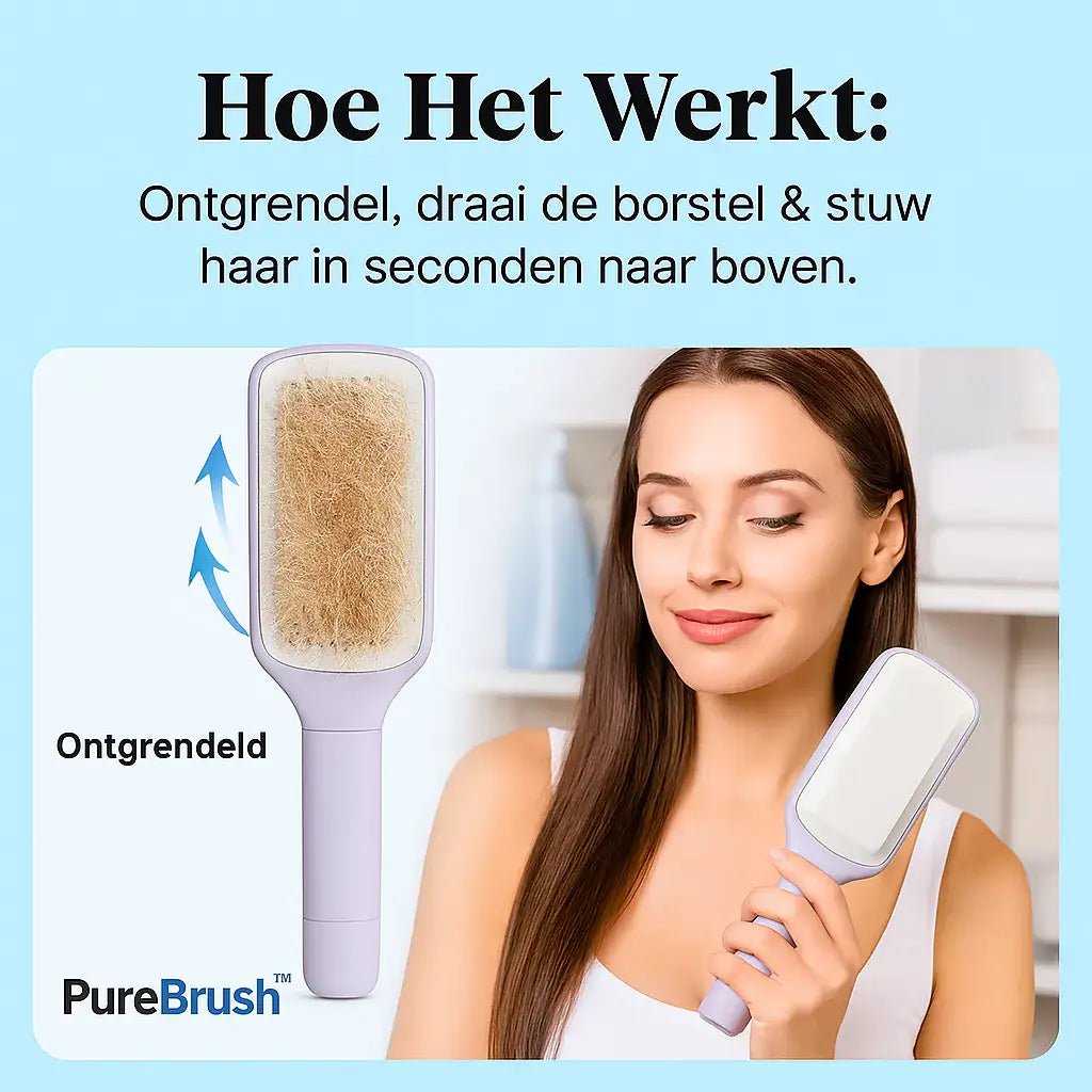 PureBrush™ – 2-in-1 Zelfreinigende Borstel