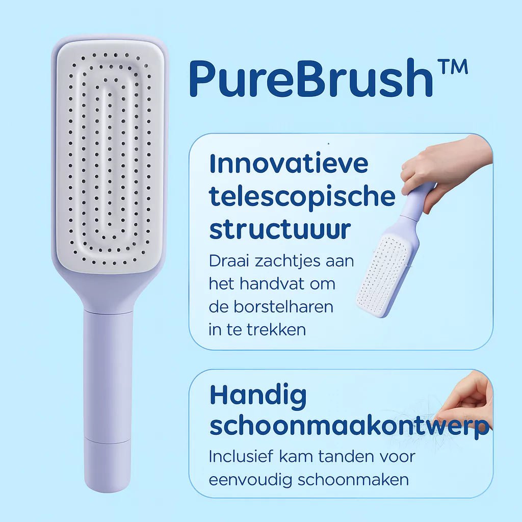 PureBrush™ – 2-in-1 Zelfreinigende Borstel
