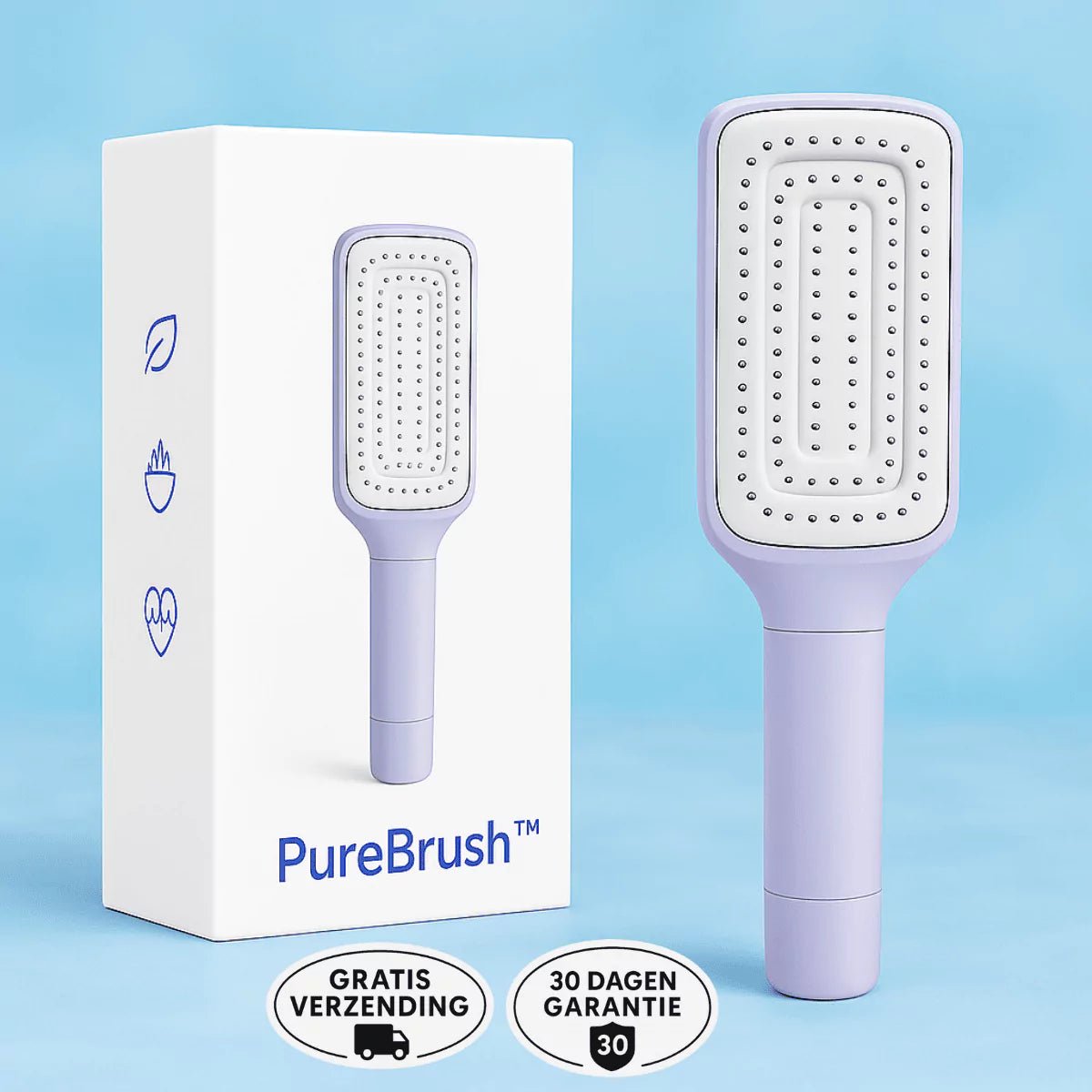 PureBrush™ – 2-in-1 Zelfreinigende Borstel